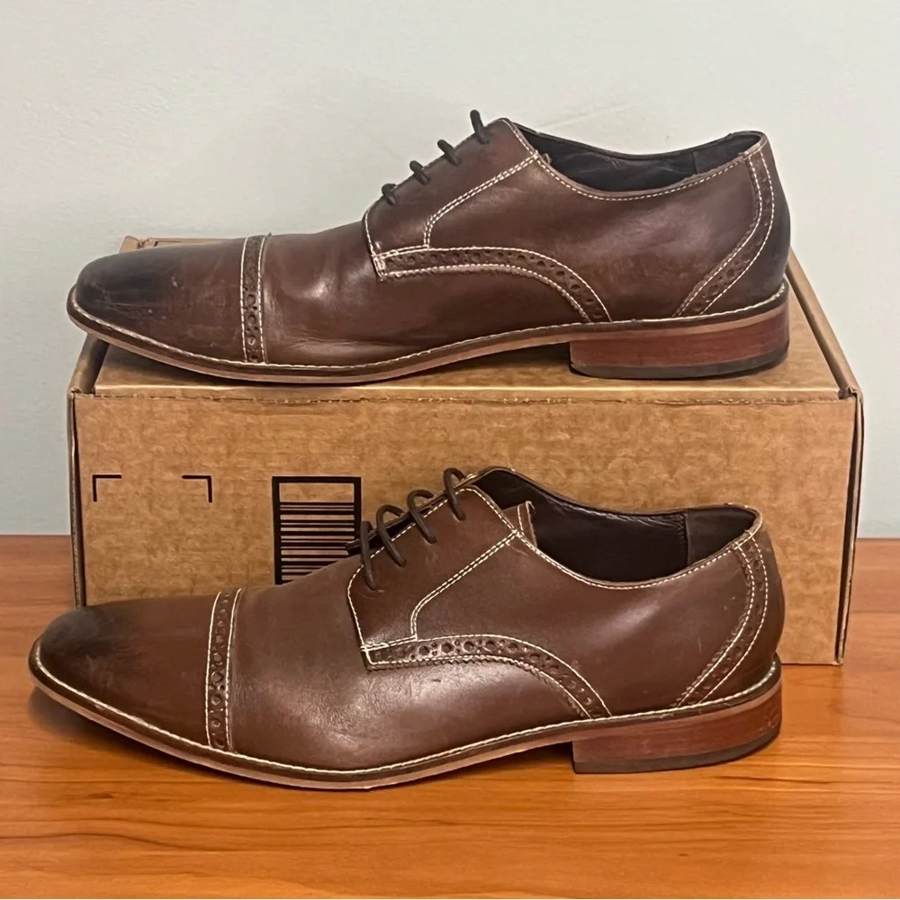 Florsheim Castellano Cap Toe Oxford Brown Size 10.5